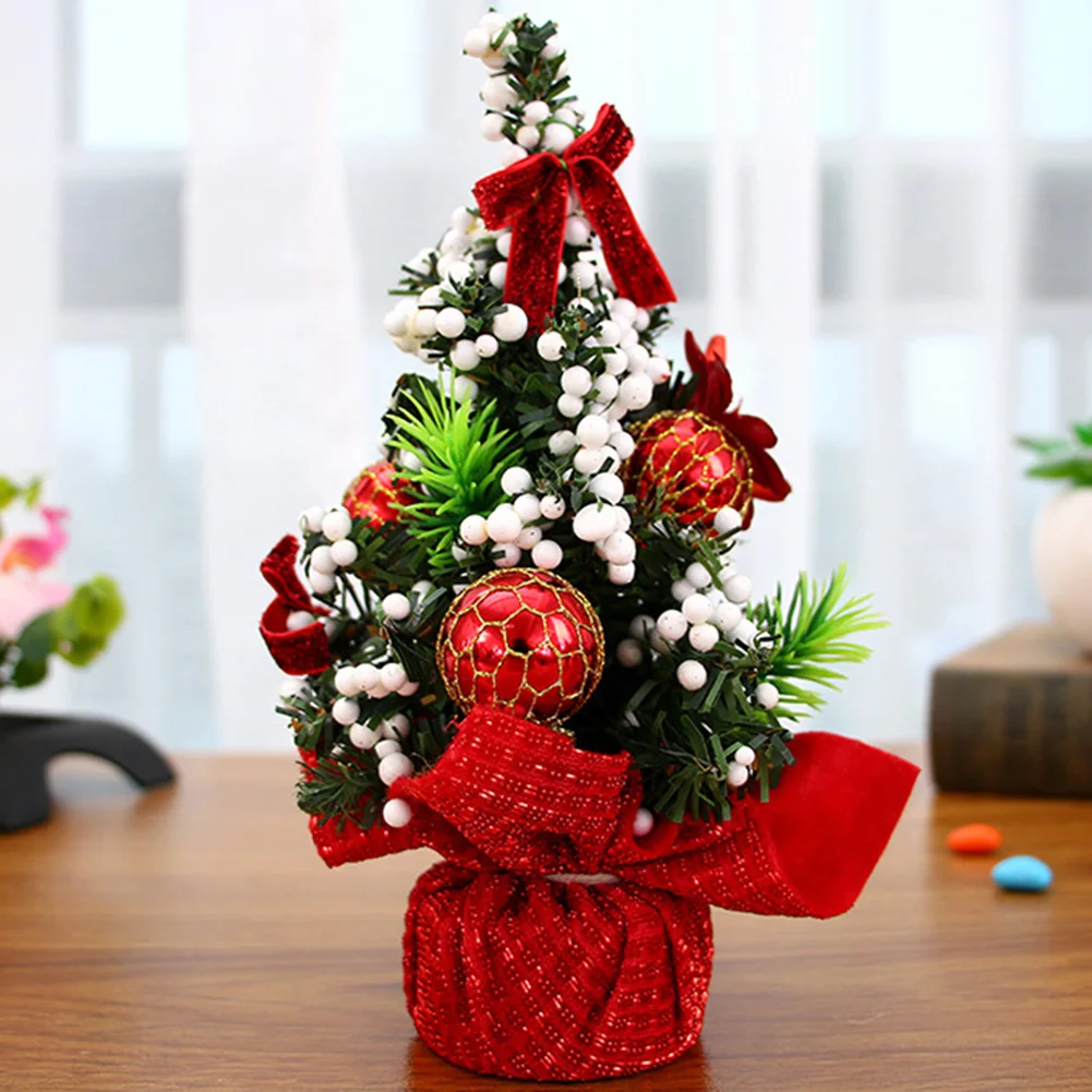

Christmas Tree Table Top Miniature Christmas Tree Artificial Mini Desktop Tree Decoration Treetop Festival Small Tiny Xmas