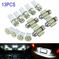 13pcs car led lights 5 t10 5smd rear trunk light car ceiling interior dome reading light license plate lights replacement