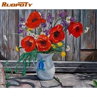 ruopoty crystal diamond painting with frame embroidery diamond flowers mosaic diamond wall art for adults cross stitch gift