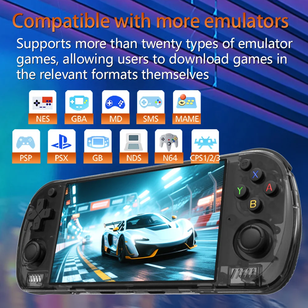 Фото Портативная игровая консоль Reebolnic R50H с 5,1-дюймовым HD-экраном, ARKOS, WIFI, симулятором, поддержкой Open Linux и ретро-играми. №3