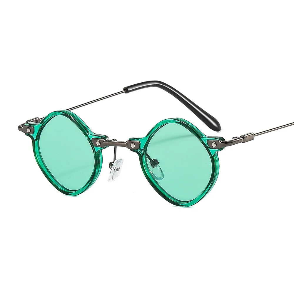 

Retro Small Polygon Square Sunglasses Women Fashion Clear Ocean Lens Eyewear Men Trending Punk Sun Glasses Shades UV400 Oculus