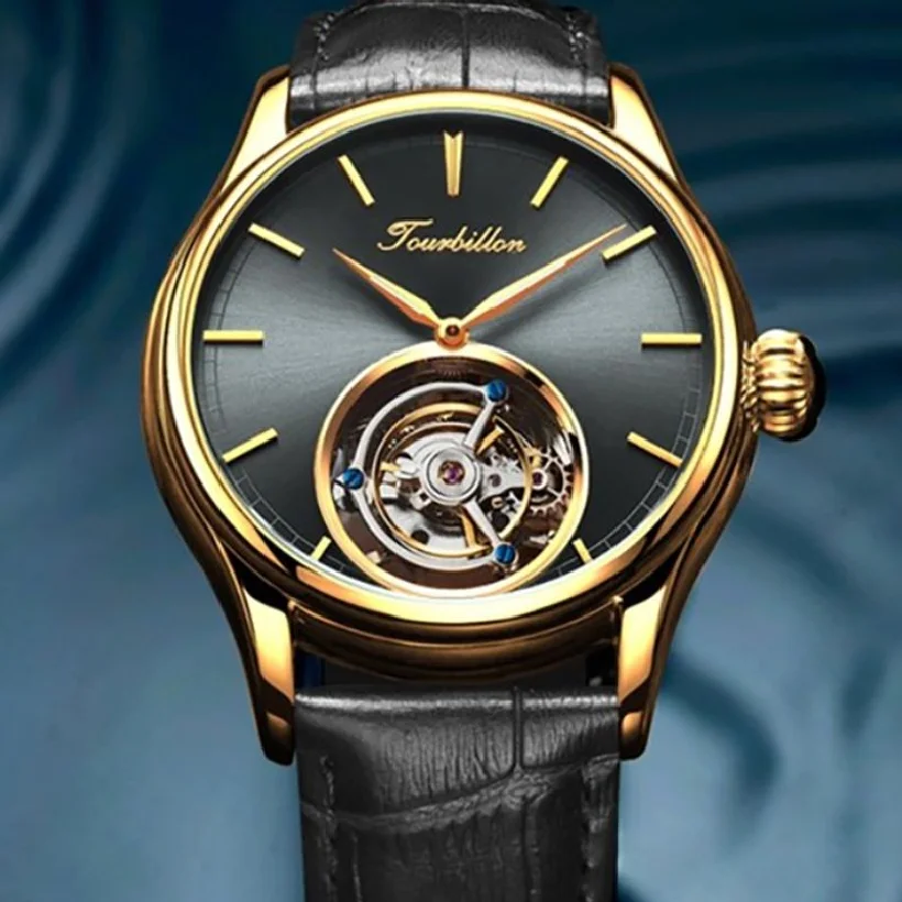 

AESOP Men's Real Tourbillon Mechanical Watch for Men Watches Mens Clock Tourbillon Skeleton 2020 Luxury Movement Dropshipping