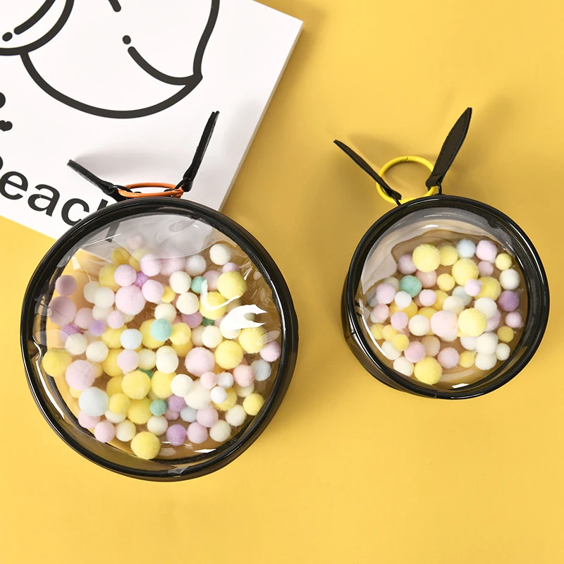 

Round Thicken Transparent PVC Mystery Box Zipper Bag Display Stand Case Dust Proof Boxes For Jasmine Bubble Matt Doll Toys