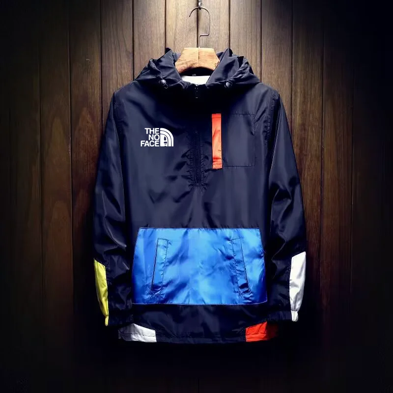 

Мужская ветрозащитная куртка на молнии, Повседневная бейсбольная куртка с капюшоном, уличная спортивная куртка, Новинка для весны и осени 2023