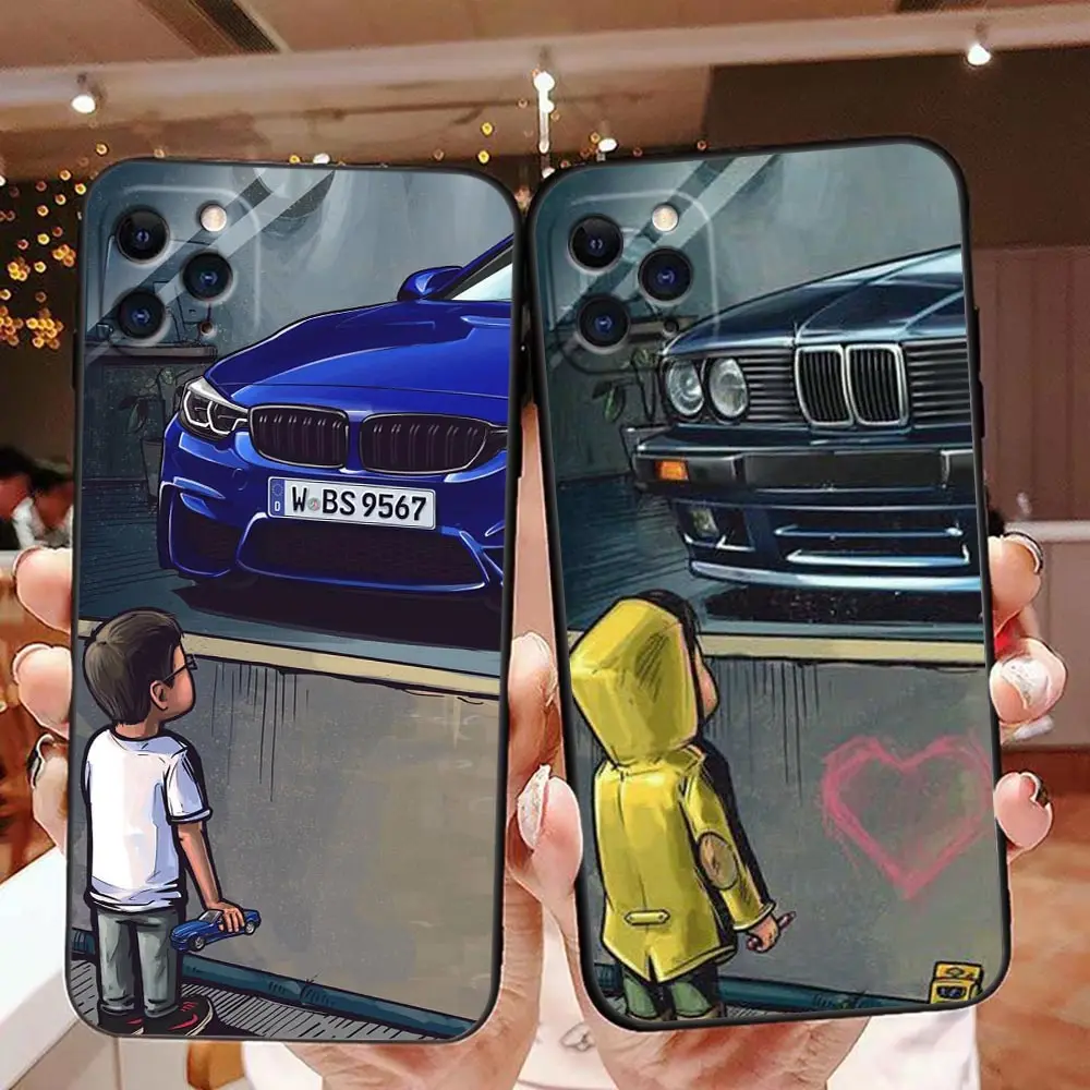 

Boy See Sports Car Vehicle Jdm Drift Phone Case For Apple iPhone 14 13 12 11 Pro Max Mini 8 7 X XS XR SE Plus Black Soft Cover