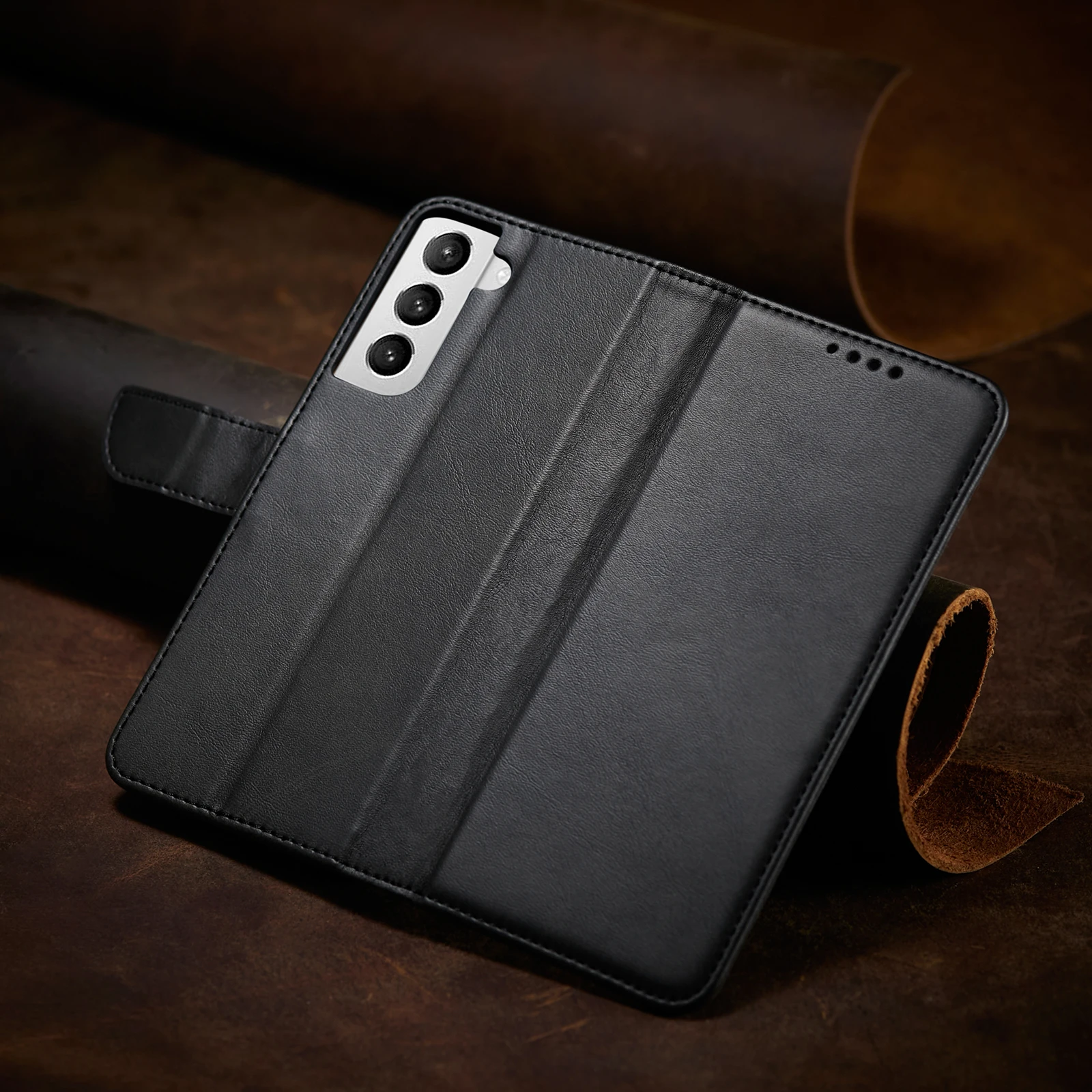 Luxury Wallet Flip Phone For Samsung Galaxy A32 A52 A52S A72 A40 S7 S8 S20 S21 FE Full Cover For Note8 Note9 Note20 Plus Ultra