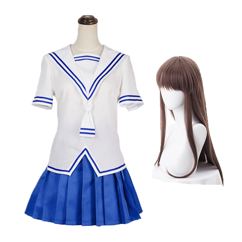 

Аниме корзина с фруктами Honda Tohru Souma Yuki Косплей костюмы JK Униформа юбка наряд парик ролевые игры для женщин Хэллоуин вечерние НКА