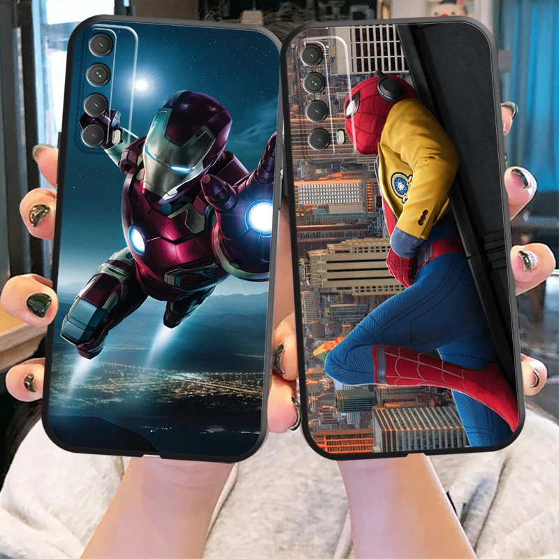 

Popular Marvel Phone Case For Huawei Honor 7A 7X 8 8X 8C 9 V9 9A 9X 9 Lite 9X Lite Black Carcasa Silicone Cover Liquid Silicon