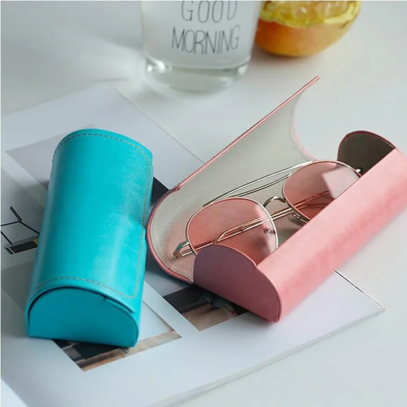 

Waterproof Hard Frame Eyeglass Case Leather Glasses Case For Men Women Reading Glasses Box Sunglass Storage Box Spectacle Cases