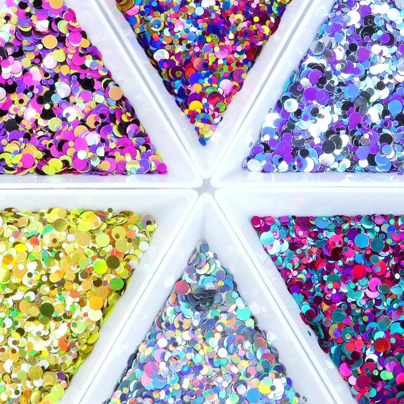 Голографические пузырьки 10 г крупные Блестки для фотоэлементов блестящие