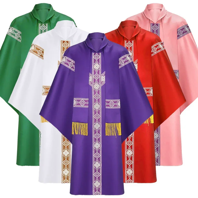 FC6 Католический священник Chasuble Church Mass Косплей Вечеринка Халат Priest Винтаж