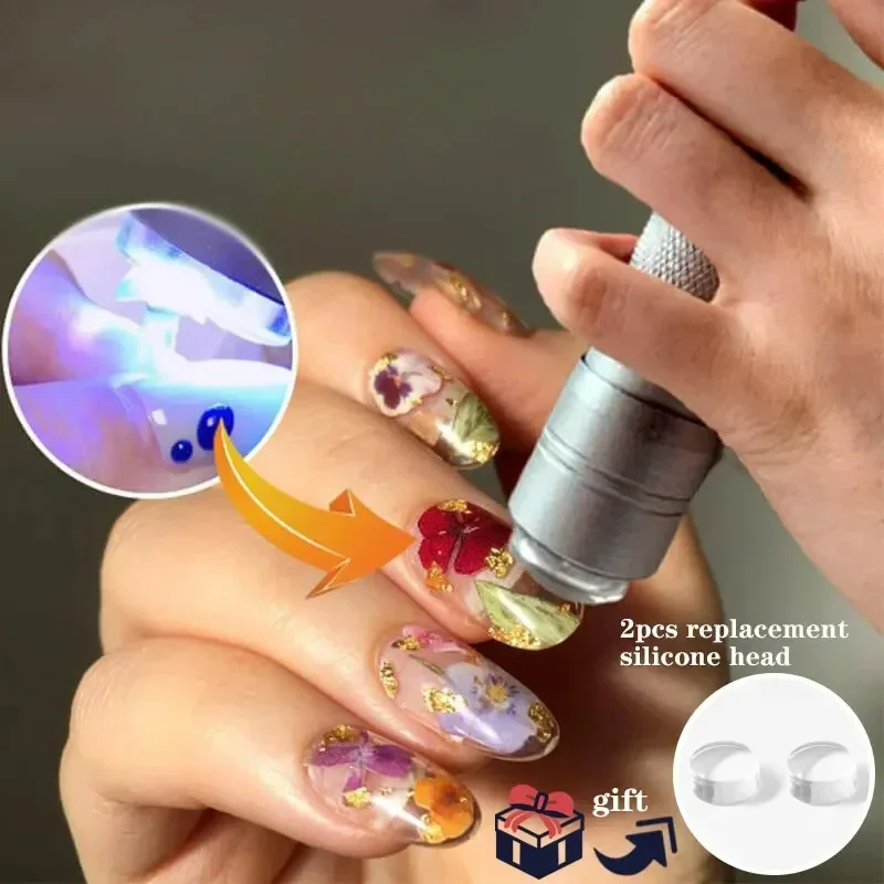 УФ-лампа для ногтей с силиконовым стемпером быстросохнущая