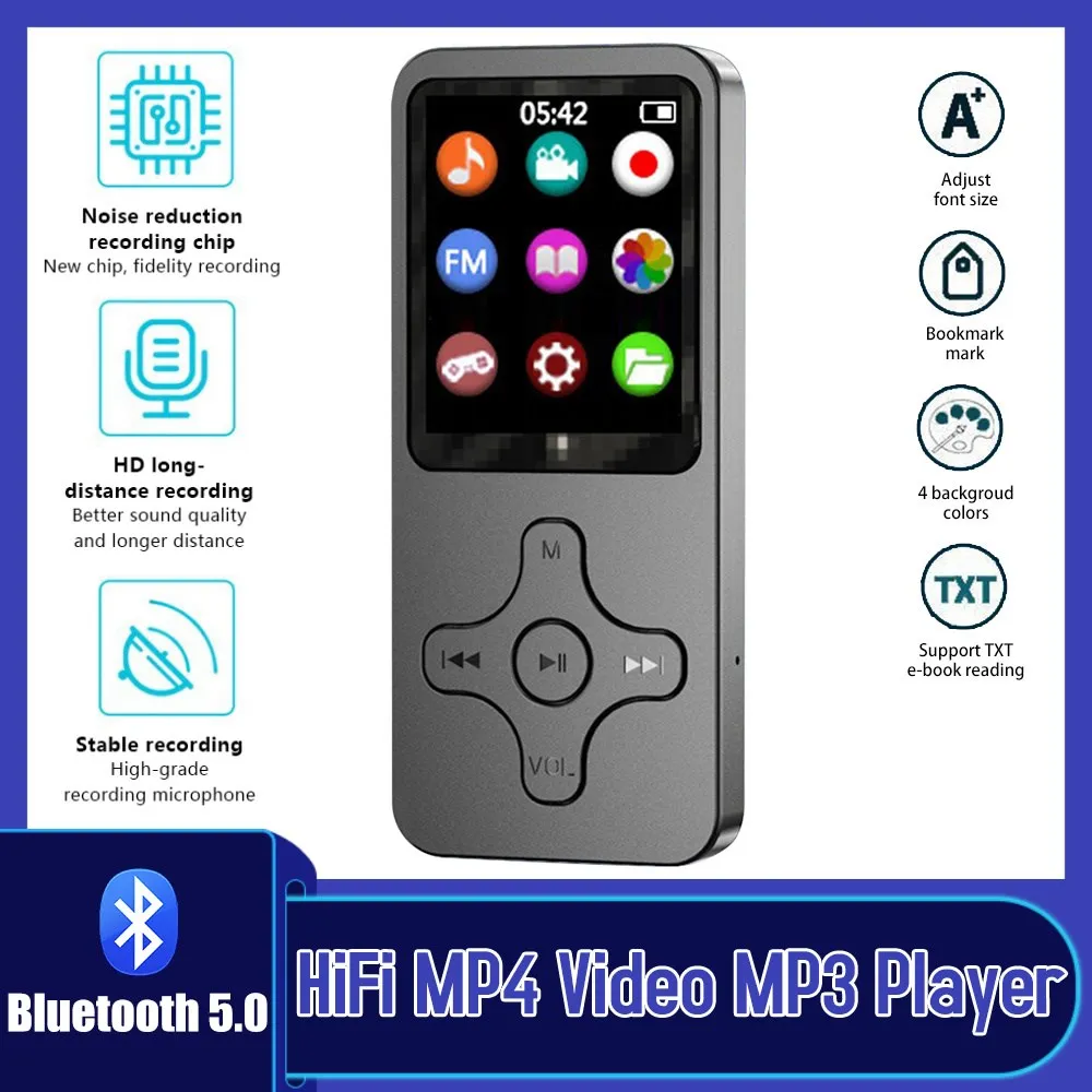Мини MP3 MP4 плеер HiFi музыкальные плееры для студентов Walkman Bluetooth электронная книга