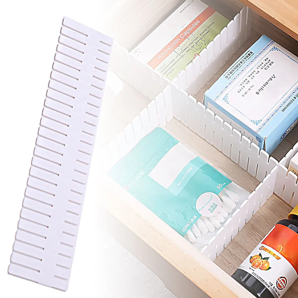

24/48Adjustable Clapboard Drawer Cabinet Divider Partition Diy Organiser