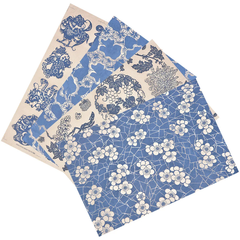 

4 Sheets Underglaze Ceramics Clay Transfers Pottery Paper Decorative Porcelain Decal