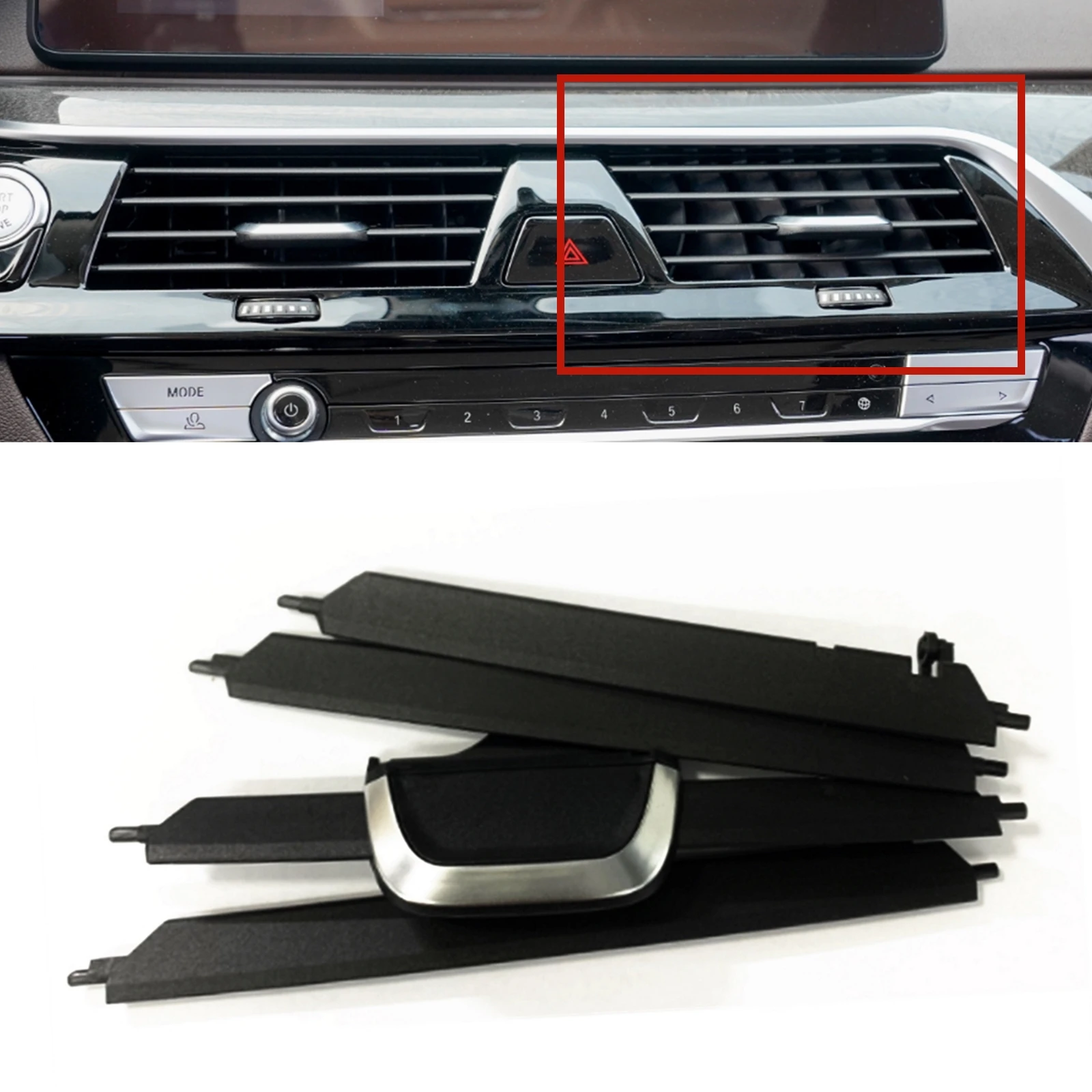 

Right A/C Air Vent Center Conditioner Grille Outlet Trim Clips Mesh Repair Kit For BMW F90 M5 G30 G31 G38 G32 GT 2017-2023
