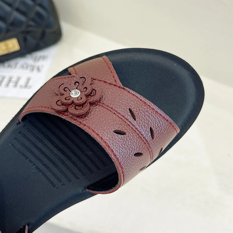 2023 Women Sandals Back Strap Female Sandals Summer Outdoor Women's Sandals Beach Casual Shoes Soft Flats Hook&Loop Anti-slip