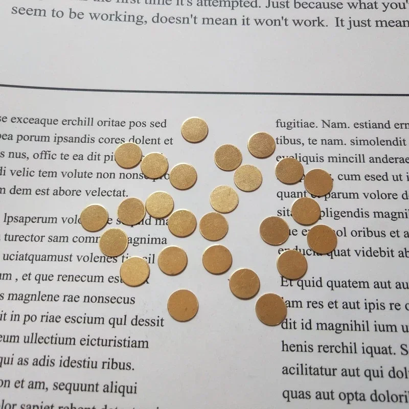 Диаметр 8 мм 10 12 13 15 18 20 м 25 Толщина 1 Латунный круглый диск Подвески Ювелирные