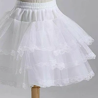 3 layers bridal petticoat hoopless skirt crinoline slip wedding lace edge dress 2022
