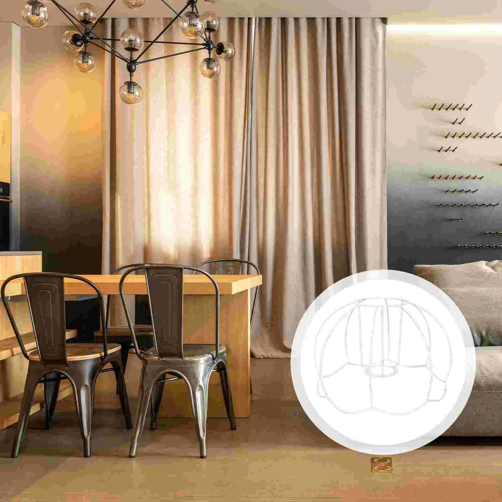 

Light Stand DIY Ring Lamp Shade Wire Metal Support Lampshade Desk For Holder Table