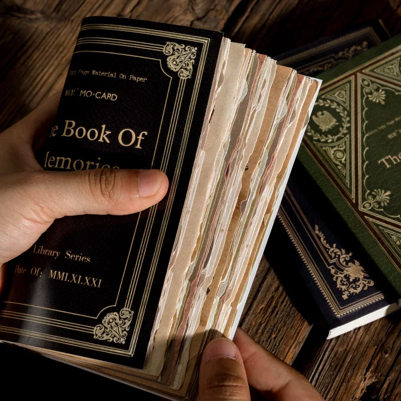 

60pcs/lot Memo Pads Material Paper attic library Junk Journal Scrapbooking paper Cards Background Decoration Paper stationery