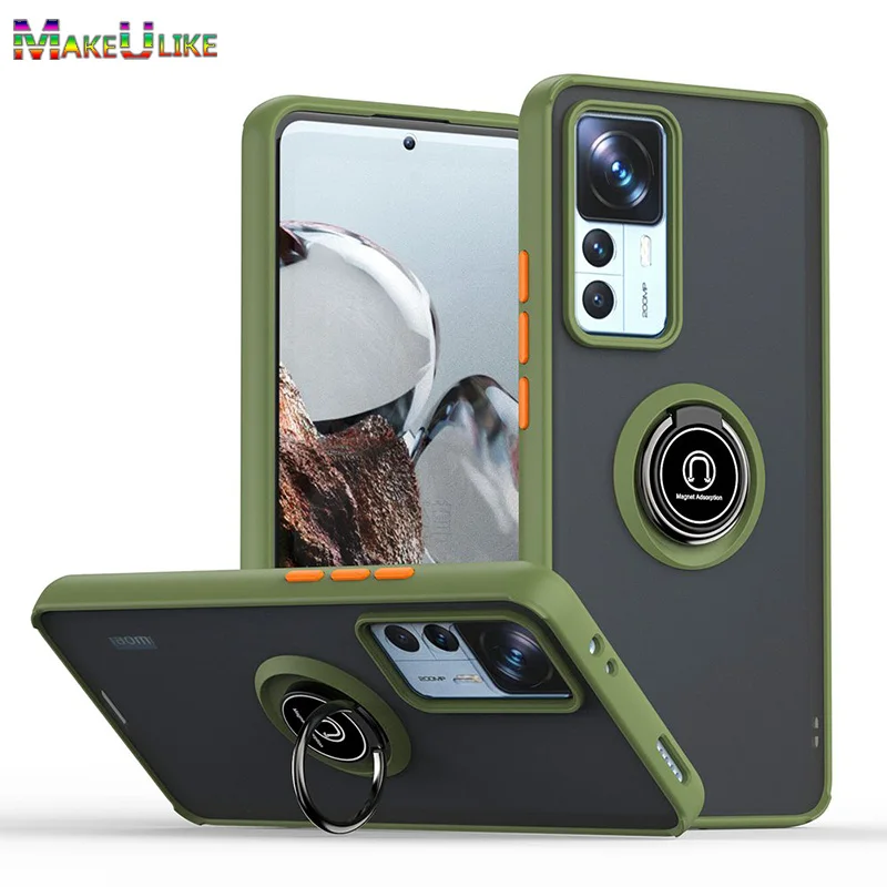 

Case for Xiaomi Mi 12T Pro Case Shock Proof Ring Holder Translucent Case for Xiaomi 9T 10T 11T Pro 12TPro 11TPro 10TPro Cover