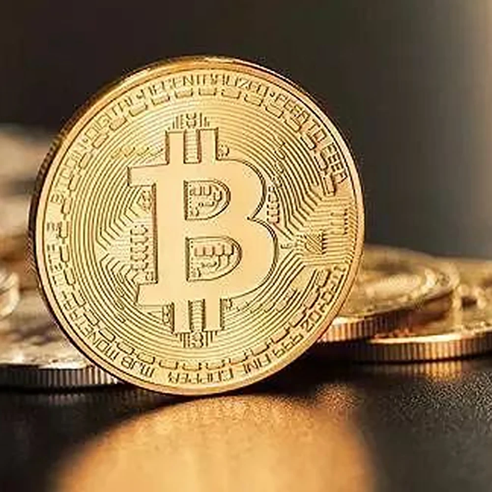 

10Pcs Gold Plated Bitcoin Coin Collectible Art Collection Gift Physical Commemorative Casascius Bit Metal Antique Imitation