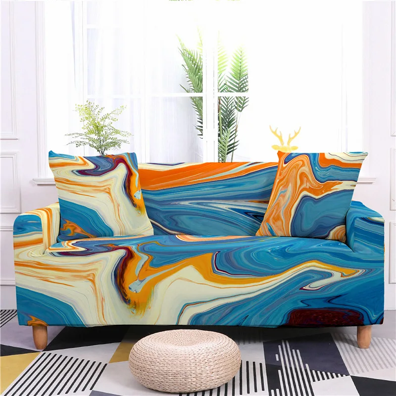 

New Sofa Cover PsychedelicMulticolor Home Decor Sofa Covers for Living Room All Inclusive Sectional Sofa Cushion Cover 1PC