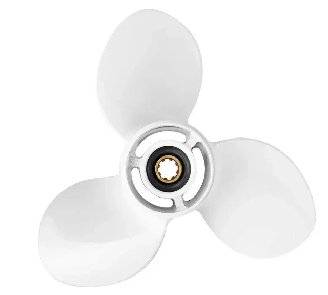 Лодочный пропеллер 63V-45943-10-EL 9 1/4x11-J 8 СПЛАВНЫХ зубьев алюминиевый сплав для