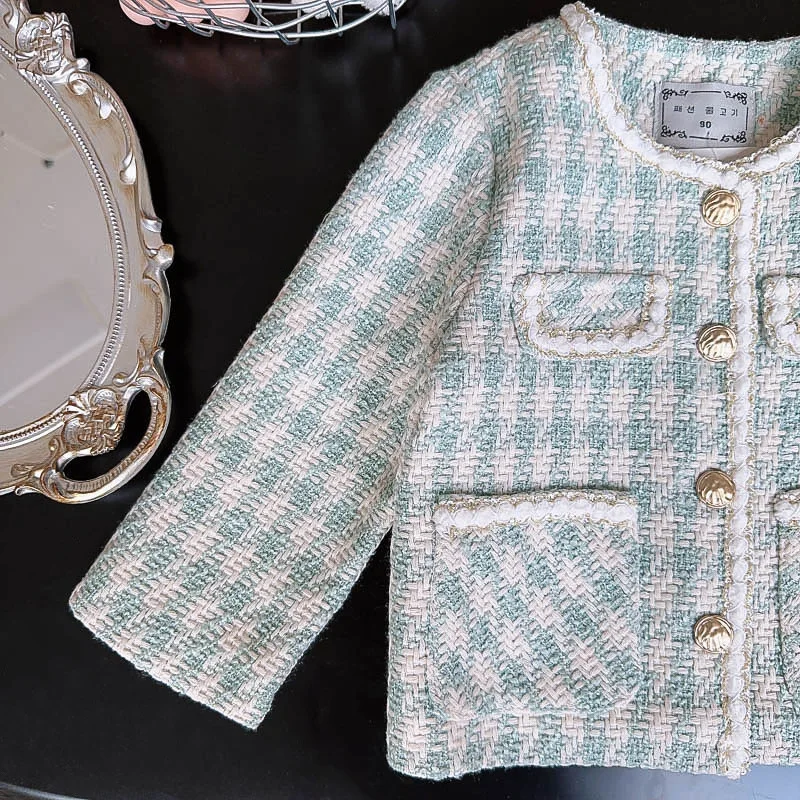 Модное темпераментное пальто в социалистском стиле для девочек на весну и осень