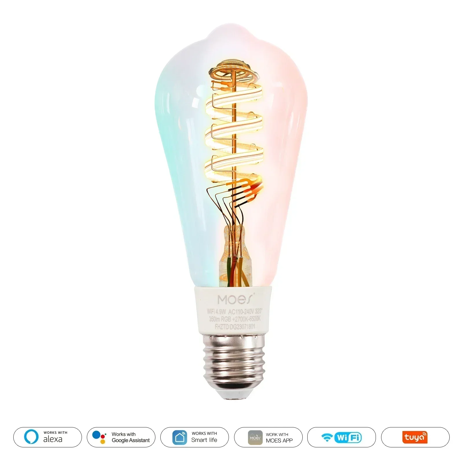 

MOES Tuya WiFi Smart ST64 RGB Светодиодные лампы