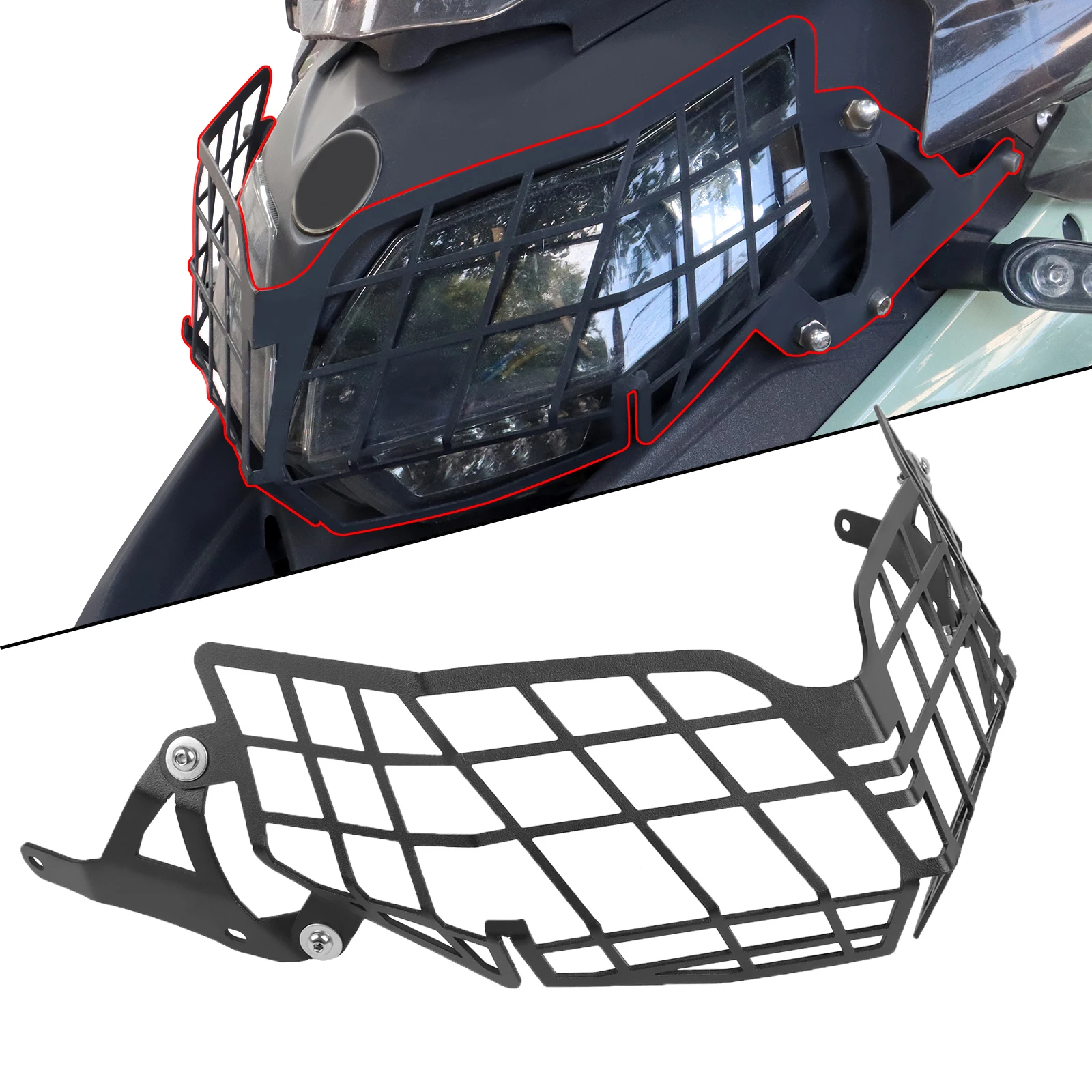 

Motorcycle Head Light Guard For Benelli Trk 502 502X TRK502 TRK502X 2018-2021 2020 Headlight Protector Cover Protection Grille