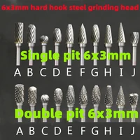 10pcs tungsten carbide rotary file electric grinding wind mill accessories grinding head milling cutter single and double grains