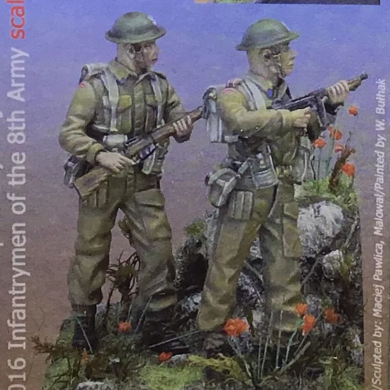 

Масштаб 1/35, фигурка из смолы, собранная модель в комплекте, военная британская пехота Второй мировой войны, игрушки GK, несобранная Неокрашен...