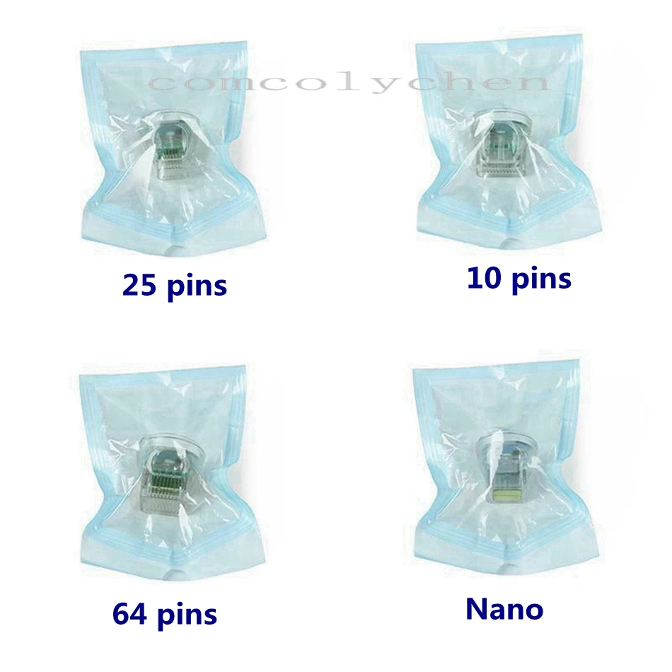 

Insulated Disposable Anti-Wrinkle Cartridge Tattoo Beauty Fraction RF Microneedling Cartridge Gold Plated 10/25/64 Pins Nano