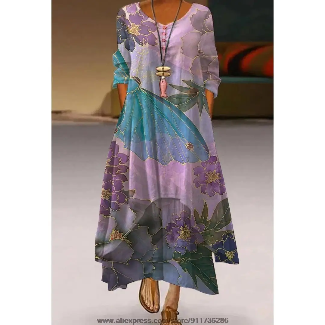 Женское платье-миди с цветочным принтом желтое вечернее для пляжа лето 2021 |