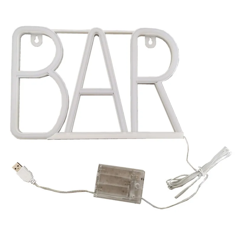 LED Bar Sign Neon Light USB Powered BAR Light Up Letter Advertisement Board Electric Display Sign for Business Wall Art Decor images - 6