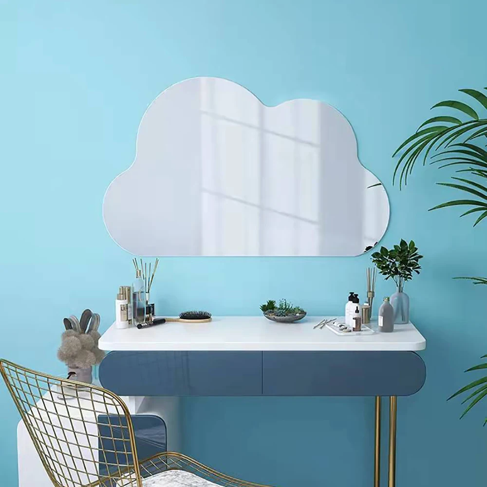 Новинка 2022 зеркальная Настенная Наклейка с облаками самоклеящаяся комнатная