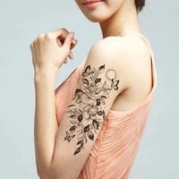 waterproof temporary tattoo sticker sketch butterfly rose flowers moon design fake tattoos flash tatoos arm body art for women