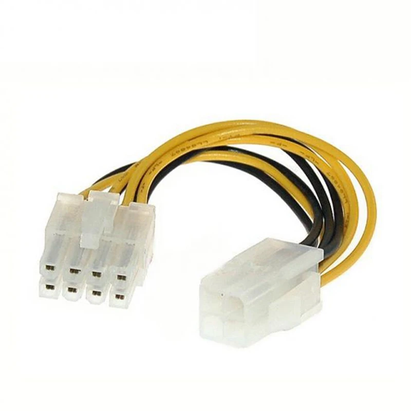 

4 Pin Male To 8 Pin CPU Power Supply Adapter Converter ATX Cable 12V Power Adapter Cable