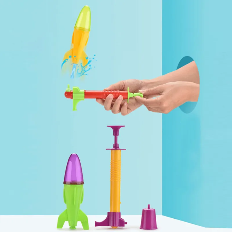 1PCS Rocket Launcher Outdoor Toy Jump Jet Launcher Water Powered Rocket Developing Intelligent STEM Physics Experiments