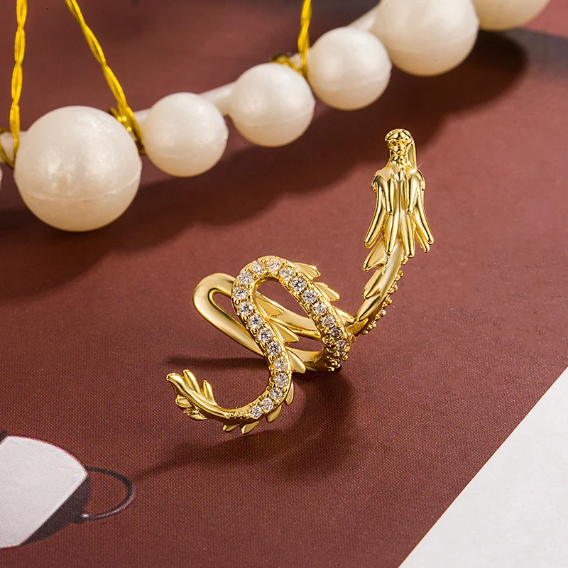 Стильные Простые серьги-клипсы В Форме Дракона