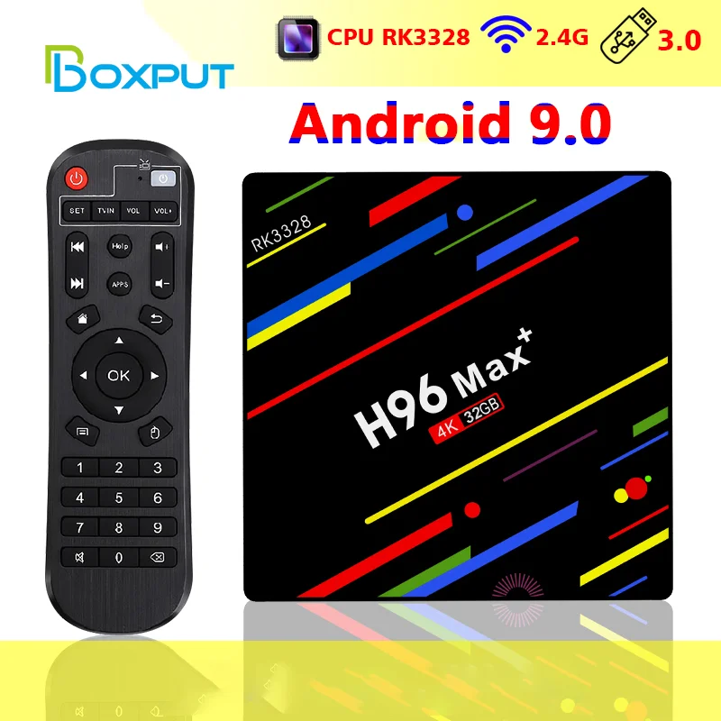 Смарт медиаплеер H96 MAX Plus ТВ-приставка 1000M 2 4G/5G WIFI BT 4K Rockchip3328 Android 9 0 |