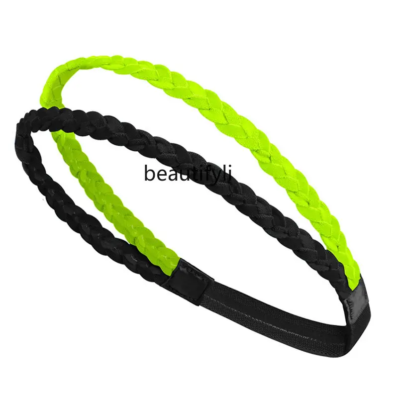 

Спортивная повязка на голову, повязка на голову с защитой от пота, поглощающая пот тканая повязка для волос для бега, йоги