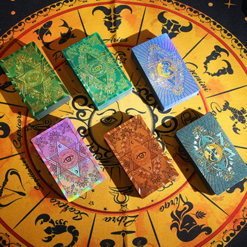 

Color Genuine Full Set Of Waite Tower Roka Gold Foil Hot Stamping Luo Tarot Brand Vite Board Game Witchcraft Games Deck Box