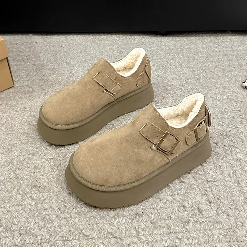 2024 зимние ботинки женская обувь на платформе ботильоны женские эластичные