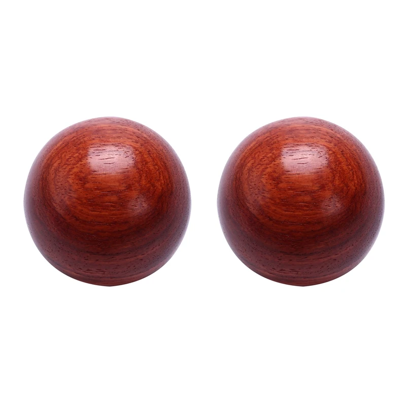 

2X 6Cm Wooden Stress Baoding Ball Health Exercise Handball Finger Massage Chinese Health Meditation Relaxation Therapy