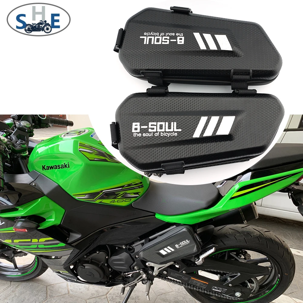 

For KAWASAKI Z250 Z300 Z400 Z650 Z750 Z800 Z900 Z1000 Z1000SX NINJA 250 NINJA400 Motorcycle Retrofit Waterproof Triangle Bag Kit