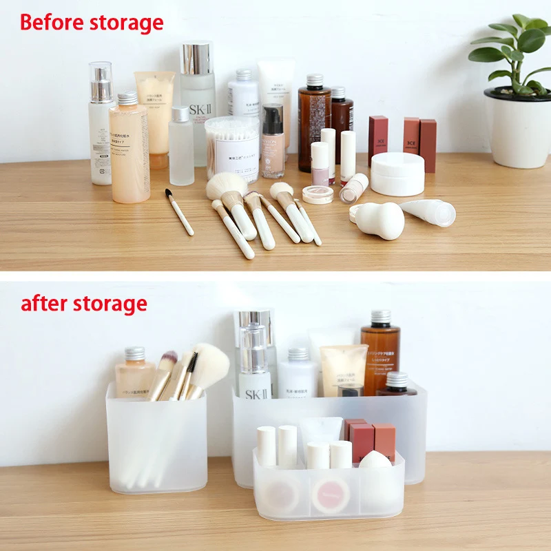 

Scrub with Lid Cosmetic Storage Organizer Bathroom Bath Products Storage Box Skincare Cosmetic Transparent Makeup Organizer