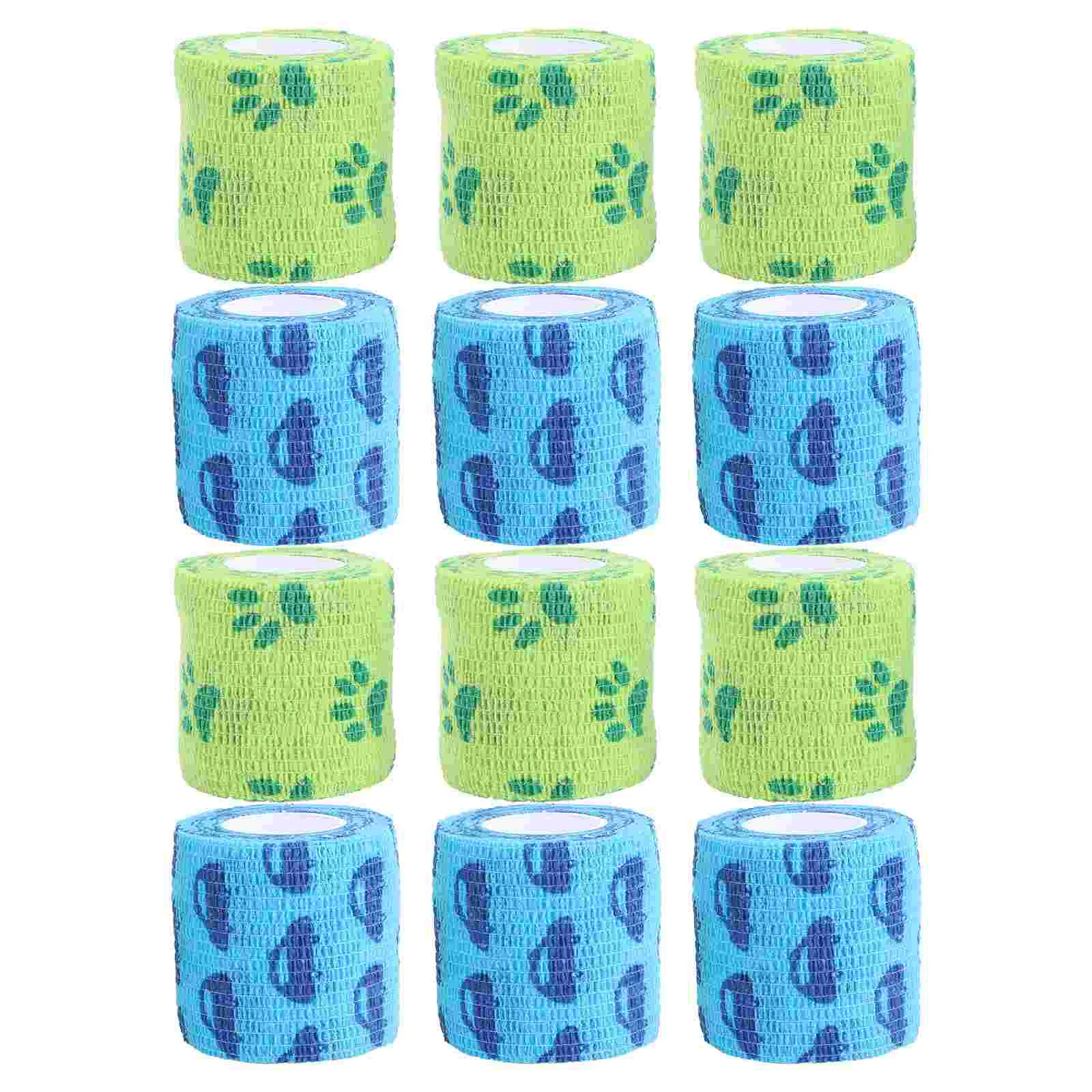 

12pcs Cohesive Bandages Strong Nonwovens Bandage Wrap Self Adherent Wrap for Sports Pets